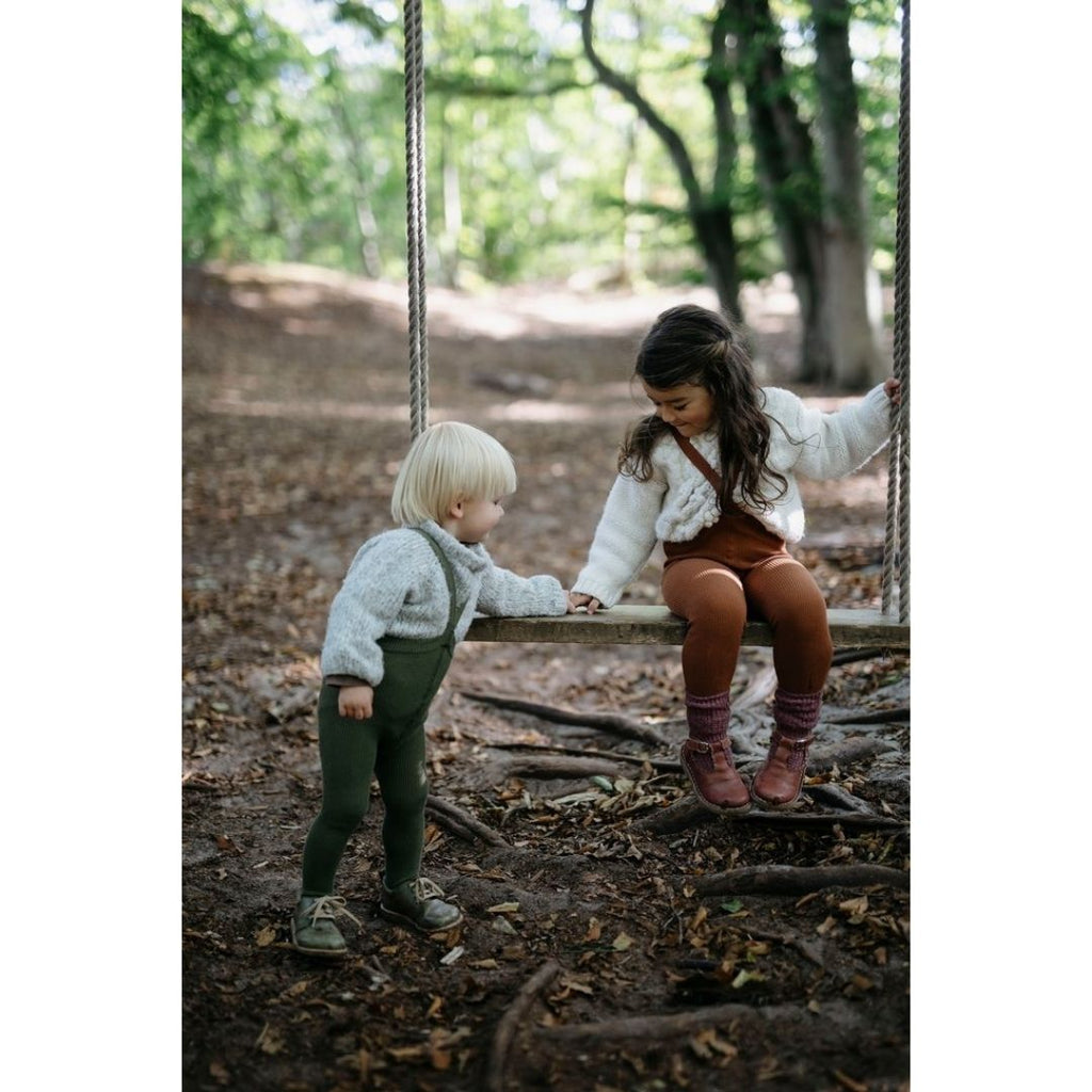 Silly Silas: Footed Tights - Olive - Acorn & Pip_Silly Silas
