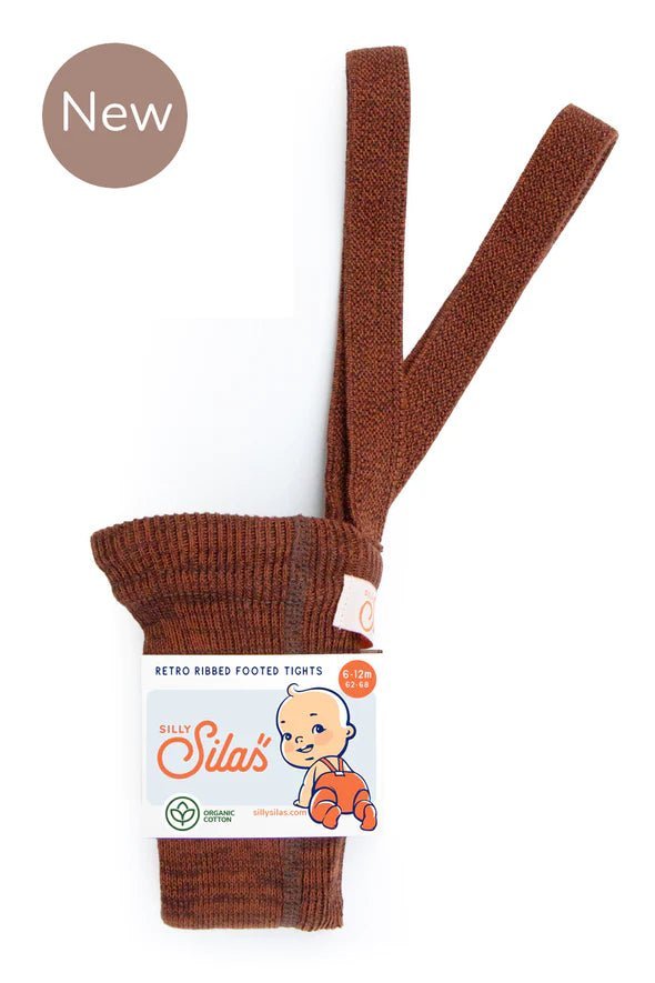 Silly Silas: Footed Tights - Spicy Chai - Acorn & Pip_Silly Silas