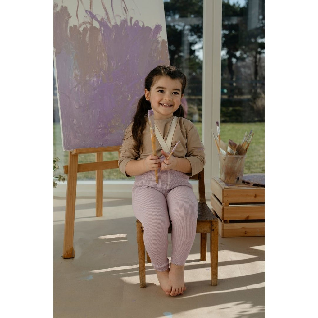 Silly Silas: Footless Tights - Creamy Lavender - Acorn & Pip_Silly Silas