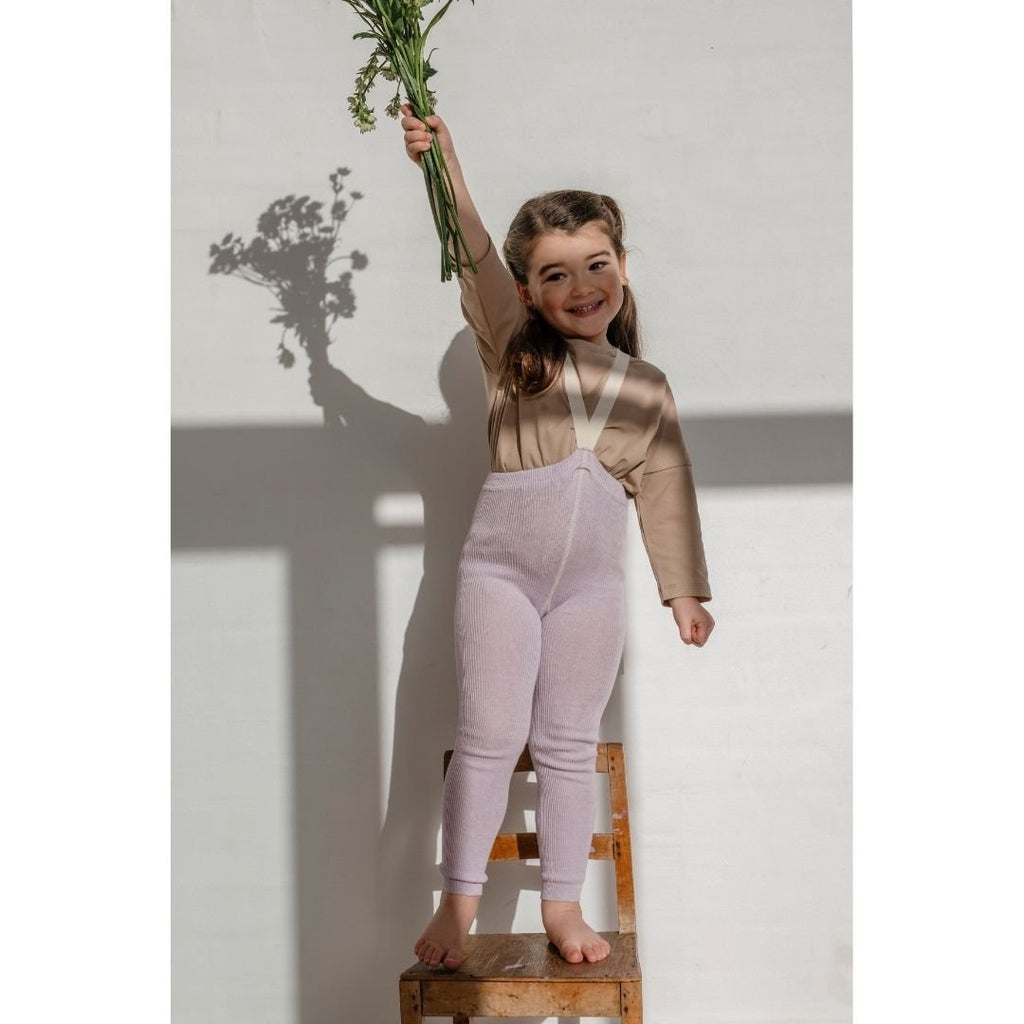 Silly Silas: Footless Tights - Creamy Lavender - Acorn & Pip_Silly Silas