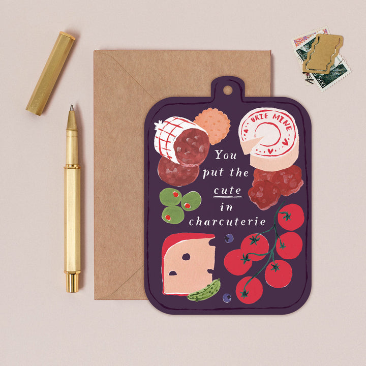 Charcuterie card with kraft envelope