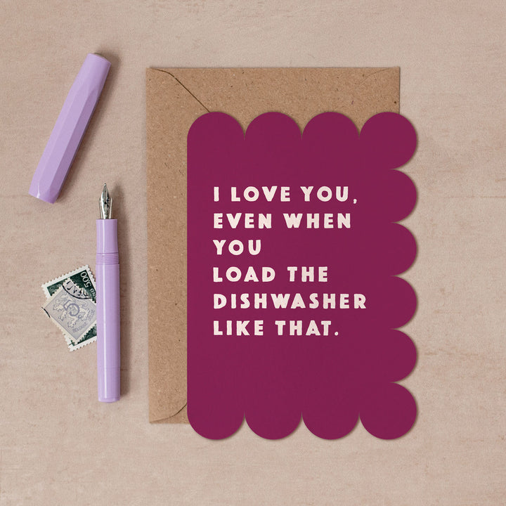 Sister Paper Co I Love You Dishwasher Anniversary Card