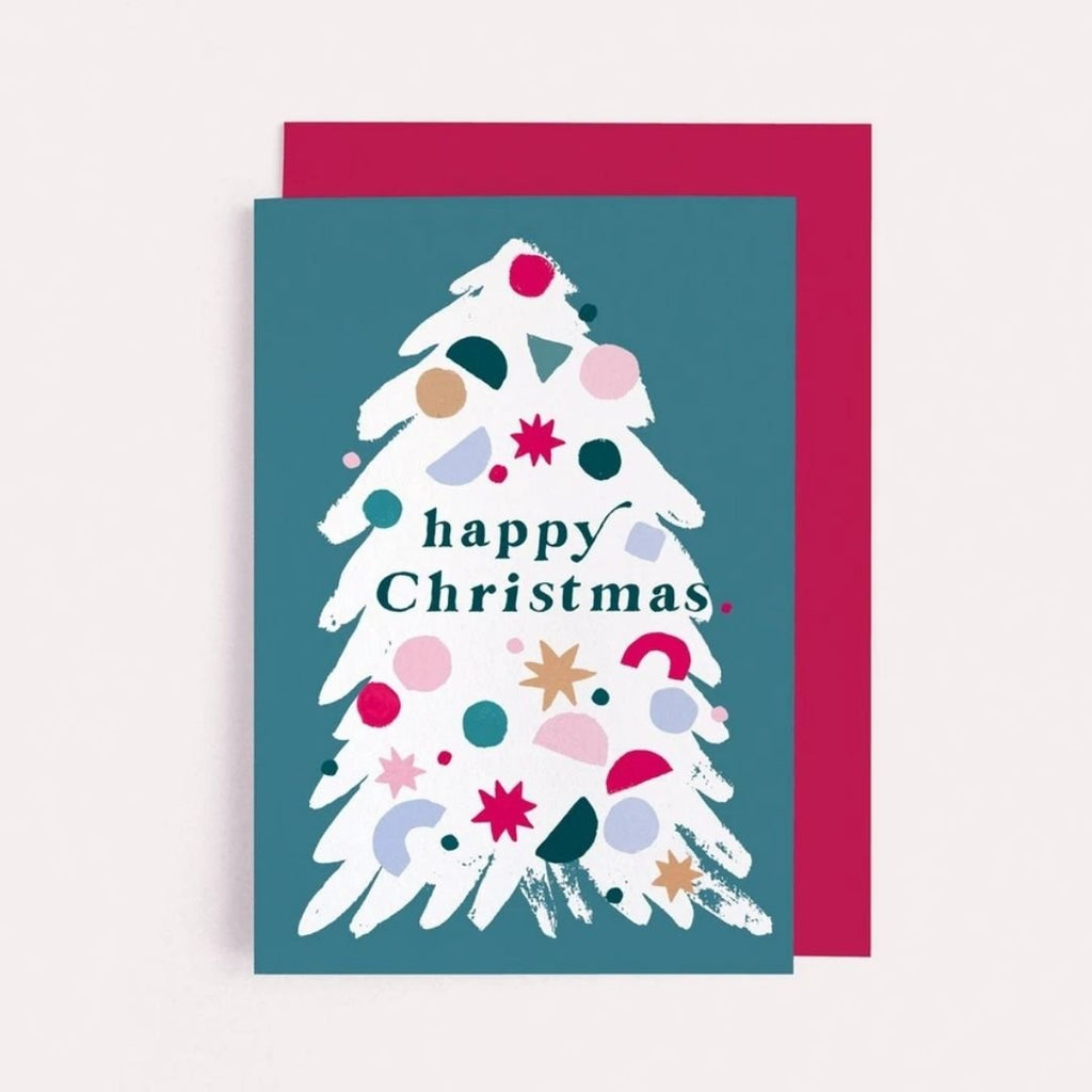 Sister Paper Co: Happy Christmas Tree Card - Acorn & Pip_Sister Paper Co