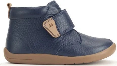 Start - Rite: Totter Velcro Boot - Navy Leather - Acorn & Pip_Start Rite