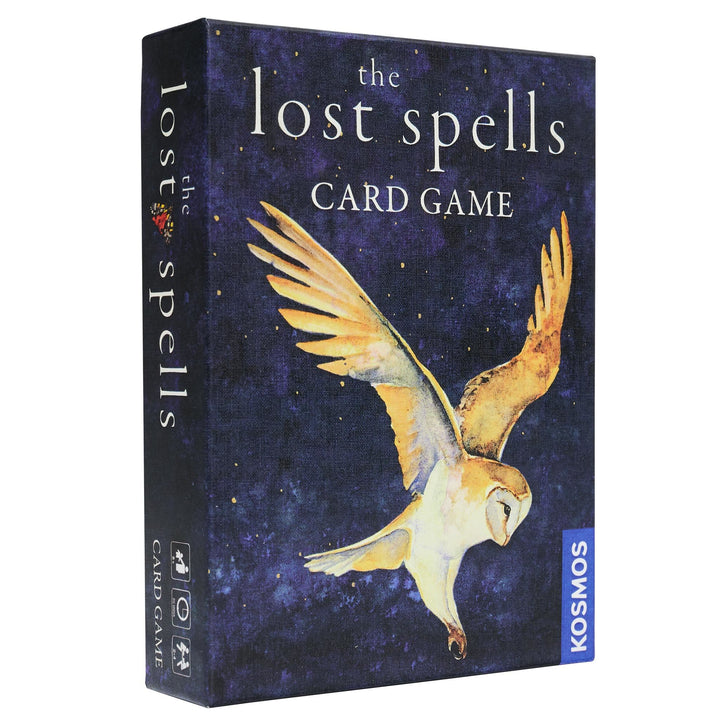 The Lost Spells Card Game box with owl illustration