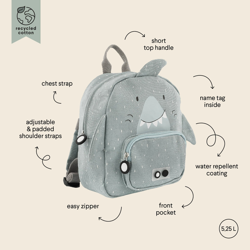 Trixie: Backpack small - Mr. Shark - Acorn & Pip_Trixie