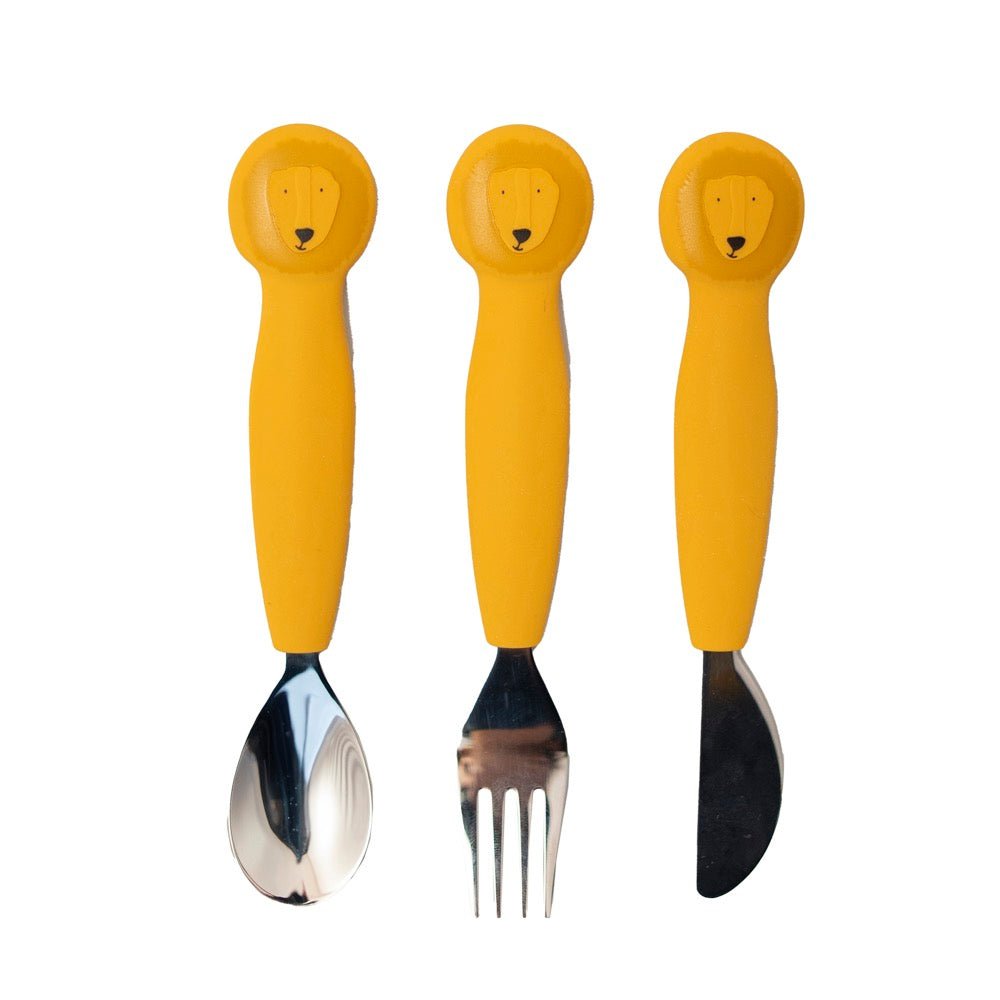 Trixie: Silicone Cutlery Set 3 - pack - Mr. Lion - Acorn & Pip_Trixie