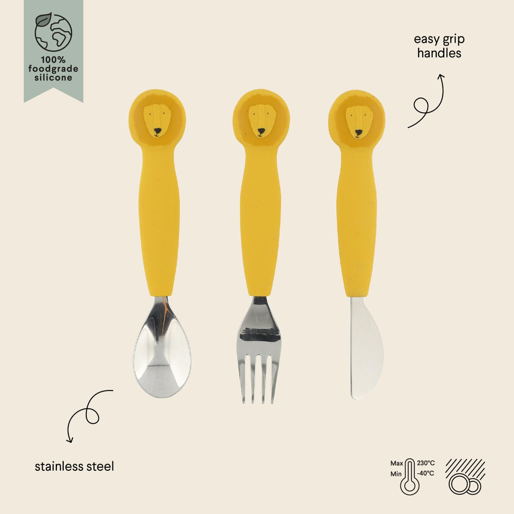 Trixie: Silicone Cutlery Set 3 - pack - Mr. Lion - Acorn & Pip_Trixie