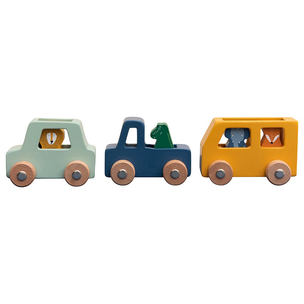 Trixie: Wooden animal car set - Acorn & Pip_Trixie