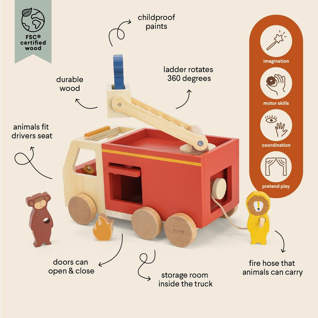 Trixie: Wooden Fire Truck - Acorn & Pip_Trixie