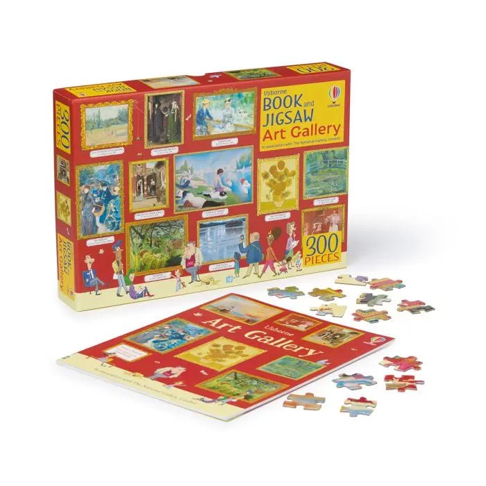 USBORNE BOOK AND JIGSAW: ART GALLERY - Acorn & Pip_Bookspeed