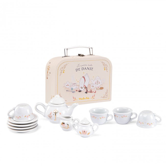 Moulin Roty: Ceramic Tea Set - La Petite Ecole De Danse - Role-Play Toys for Kids at Acorn & Pip