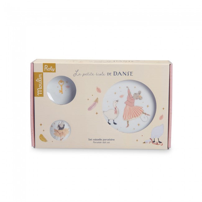 Moulin Roty: Porcelain Dish Set - La Petite Ecole De Danse - Tableware set for Kids at Acorn & Pip