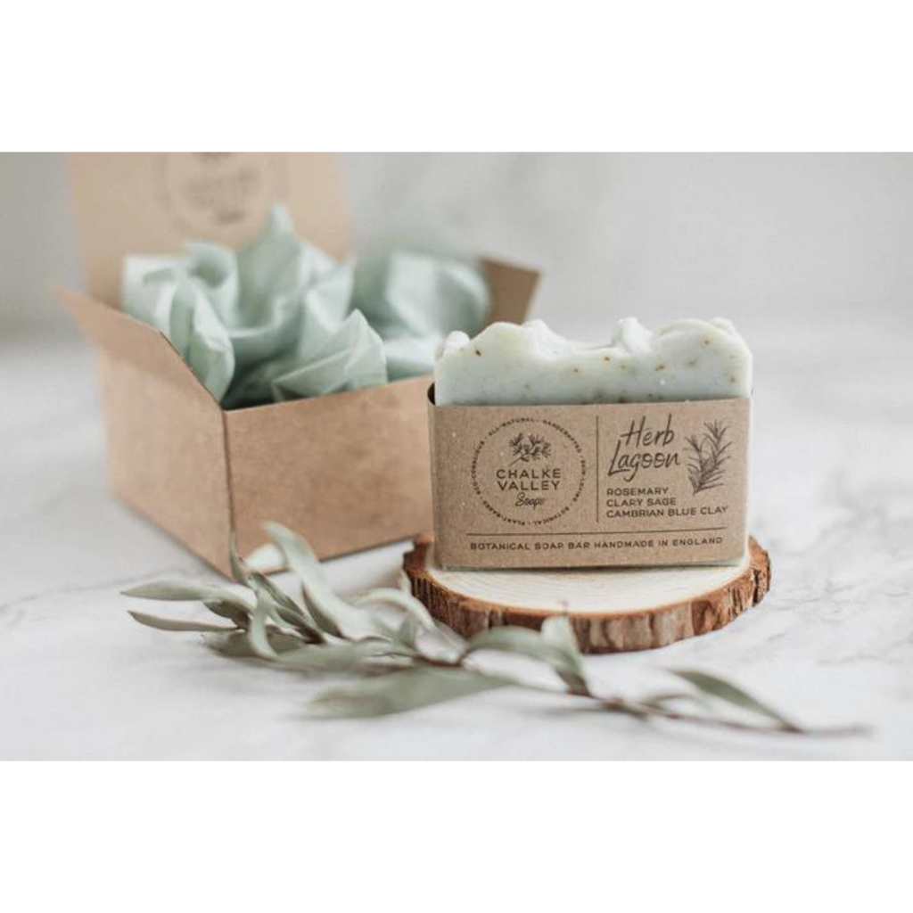 Chalke Valley Soaps: Mother's Day Small Gift Box - Herb Lagoon - Gifts at Acorn & Pip