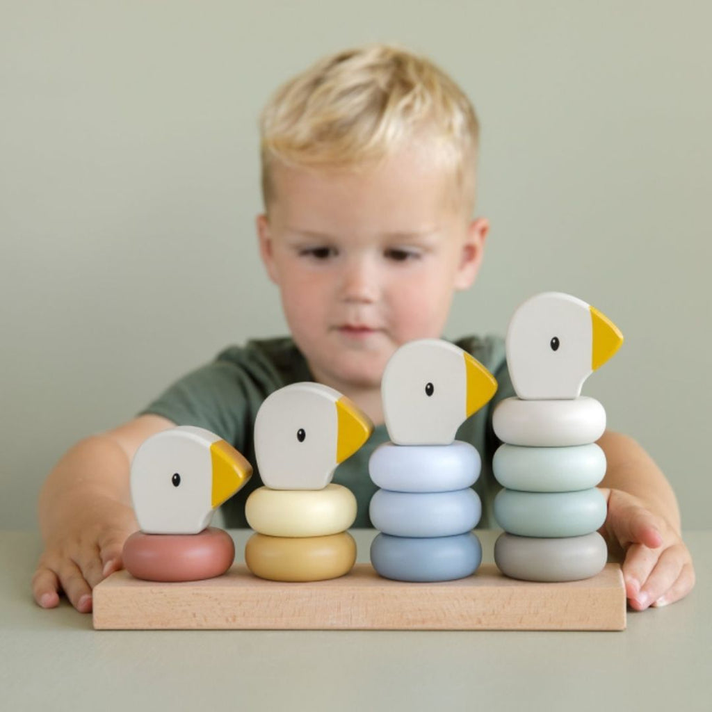 Little Dutch Stacker Little Goose Family - Wooden Toys At Acorn & Pip
