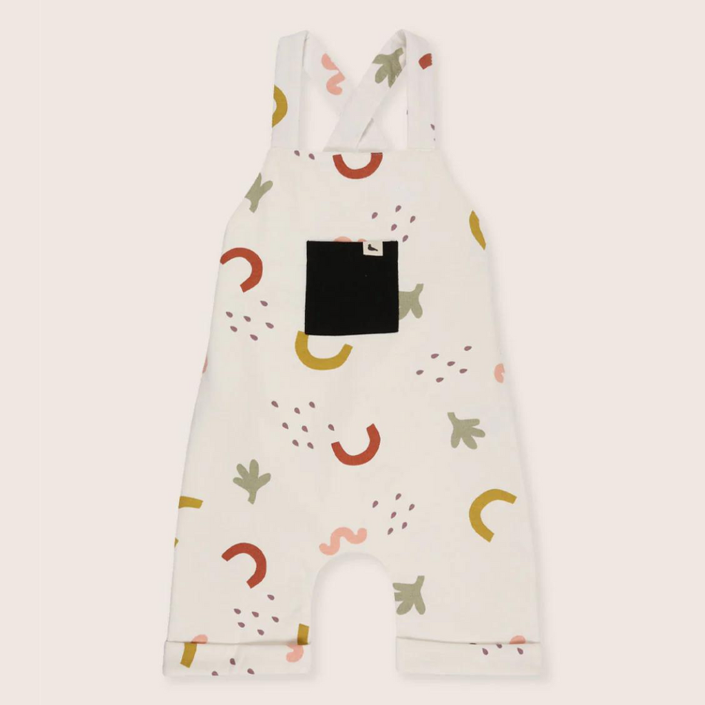 Turtledove London Shortie Dungaree - Silhouettes Print  Kids Clothes SS23 at Acorn & Pip