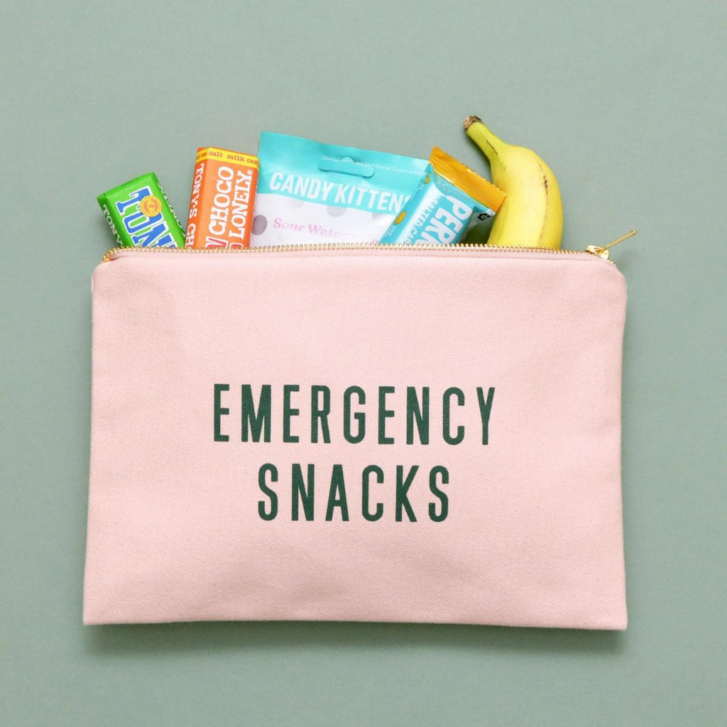 Alphabet Bags: Emergency Snacks - Blush Pink Pouch - Acorn & Pip_Alphabet Bags