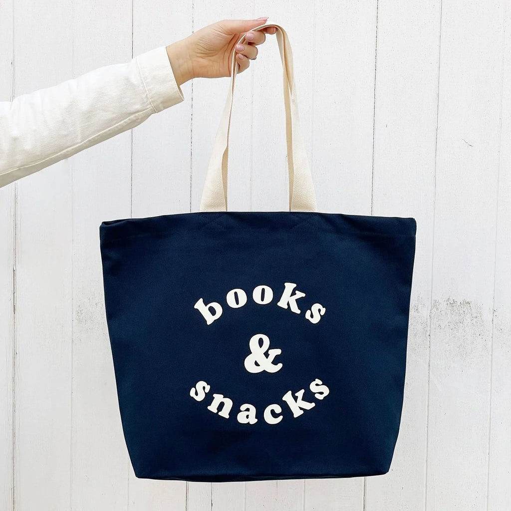 Alphabet Bags: Navy Books & Snacks Bag - Acorn & Pip_Alphabet Bags
