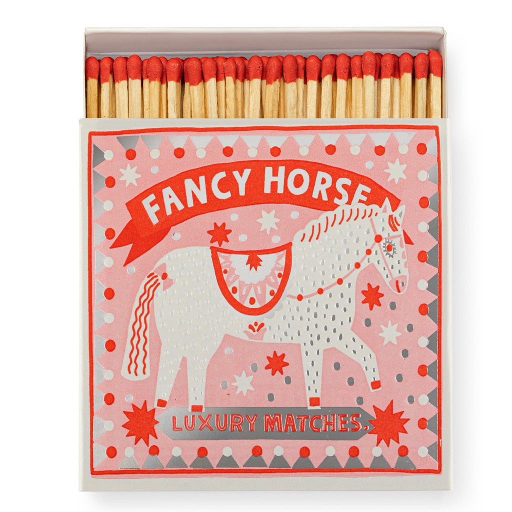 Archivist: Square Matchbox Matches - Fancy Horse Luxury Matches - Acorn & Pip_Archivist