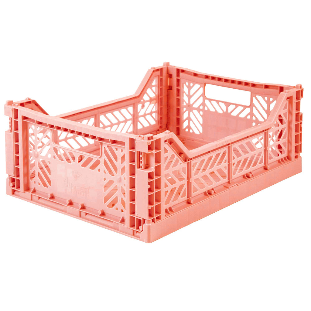 Aykasa - Medium Folding Storage Crate: Salmon Pink - Acorn & Pip_Aykasa