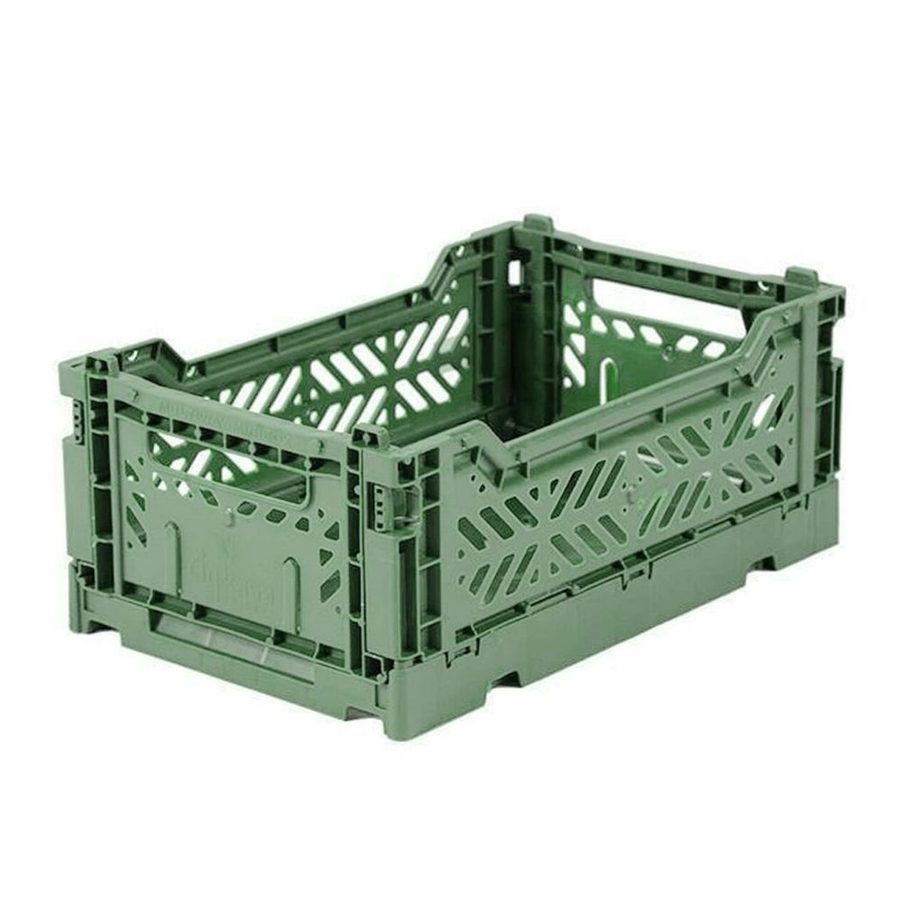 Aykasa - Small Folding Storage Crate: Almond Green - Acorn & Pip_Aykasa