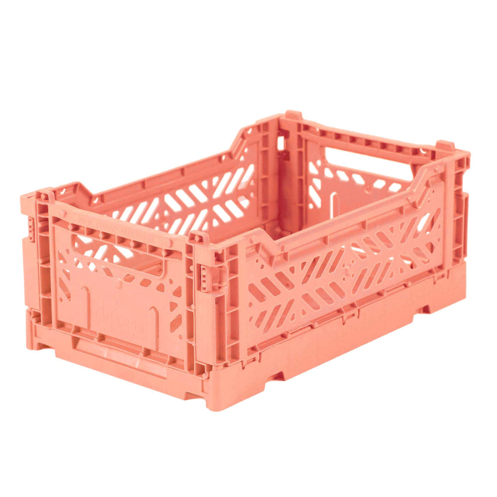 Aykasa - Small Folding Storage Crate: Salmon Pink - Acorn & Pip_Aykasa