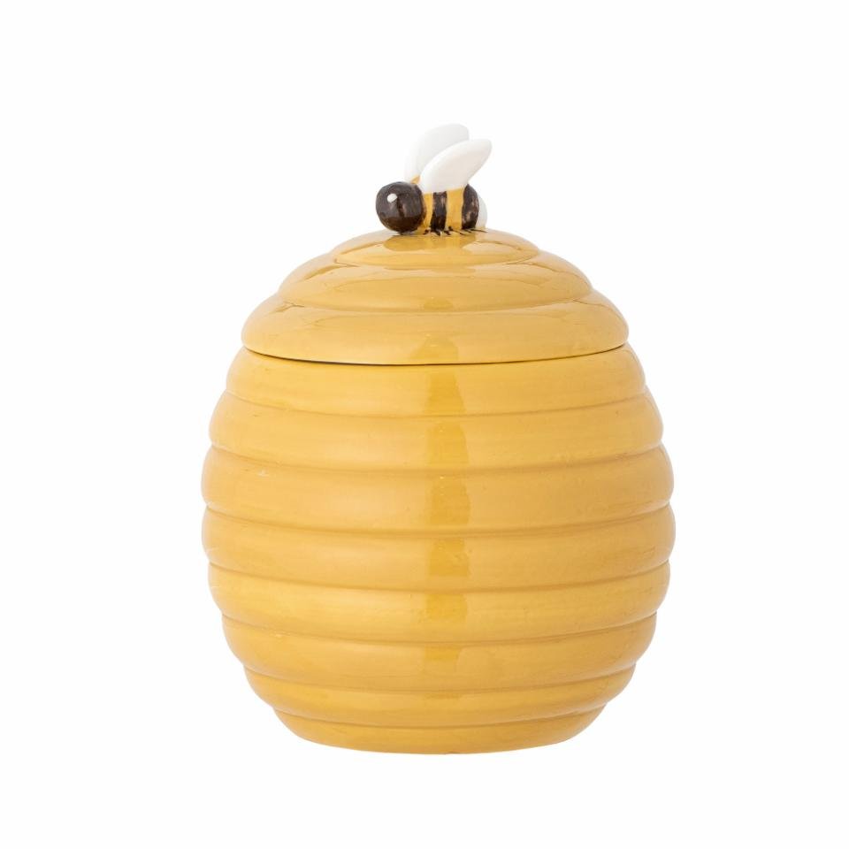 Bloomingville: Yellow Alfred Jar with Lid - Bee - Acorn & Pip_Bloomingville