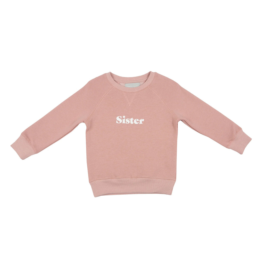 Bob & Blossom: Faded Blush 'Sister' Sweatshirt - Acorn & Pip_Bob & Blossom