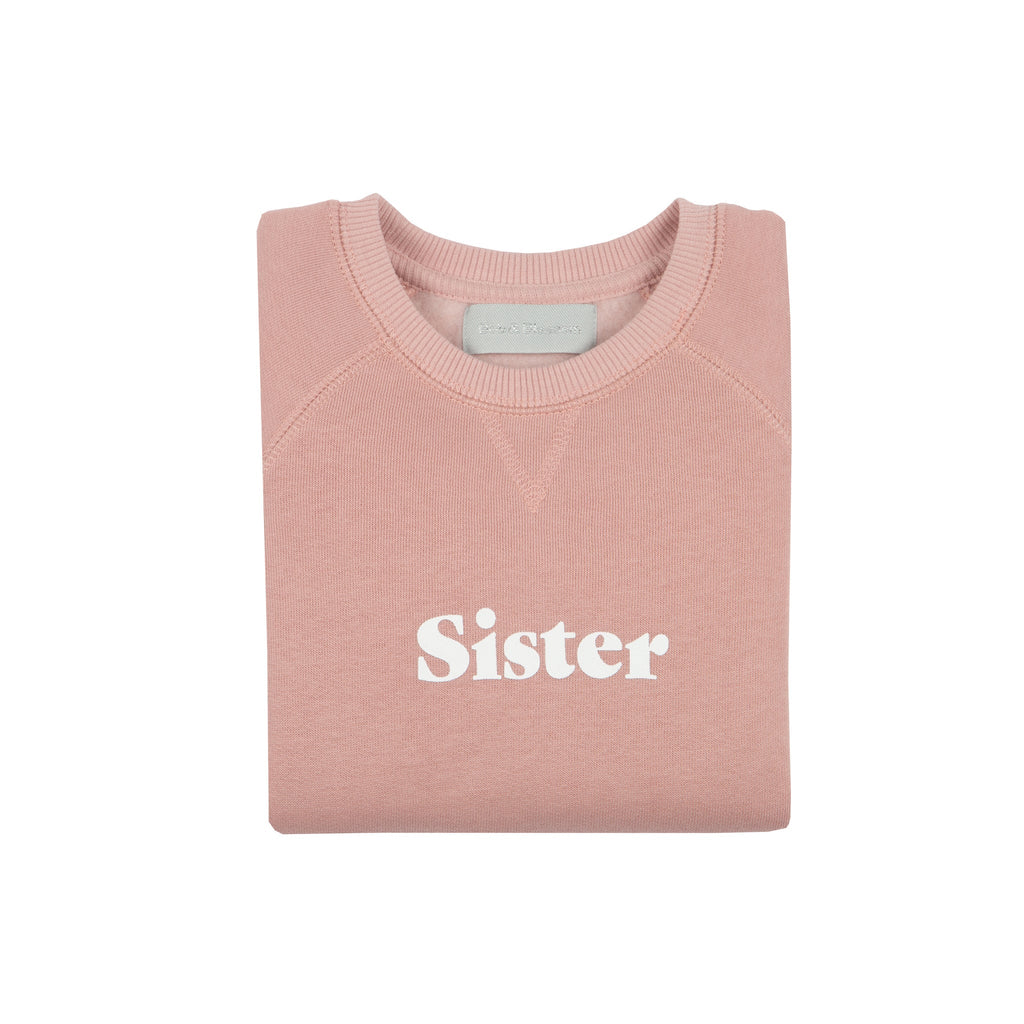 Bob & Blossom: Faded Blush 'Sister' Sweatshirt - Acorn & Pip_Bob & Blossom