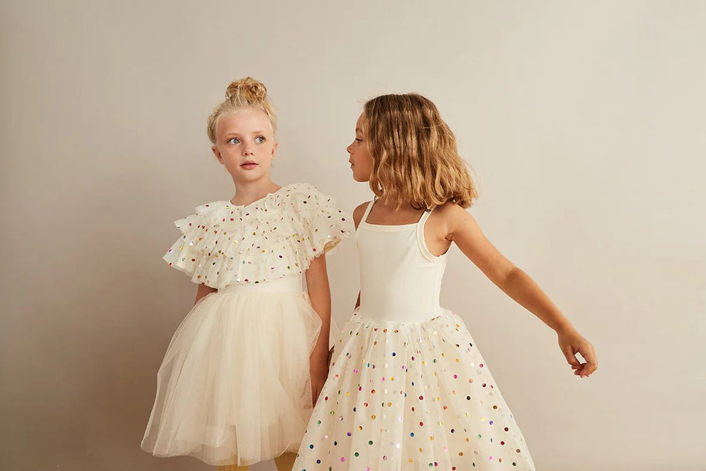 Bob & Blossom: Vanilla Spot Dress - Acorn & Pip_Bob & Blossom