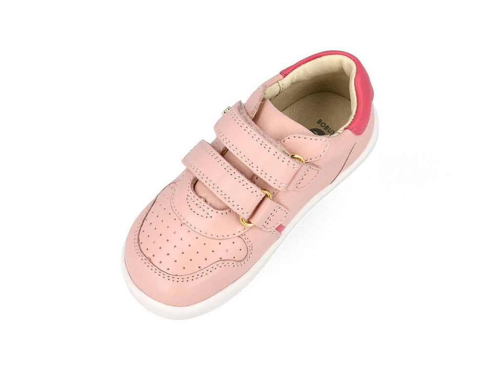 Bobux: I-Walk Riley Double Velcro - Seashell + Guava / Pink Girl's Shoe - Acorn & Pip_Bobux