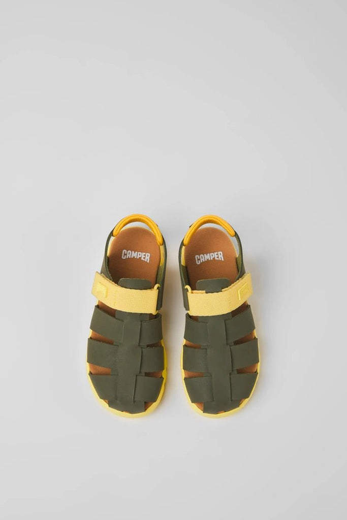 Camper: Oruga Romero Sandal - Green Leather - Acorn & Pip_Camper