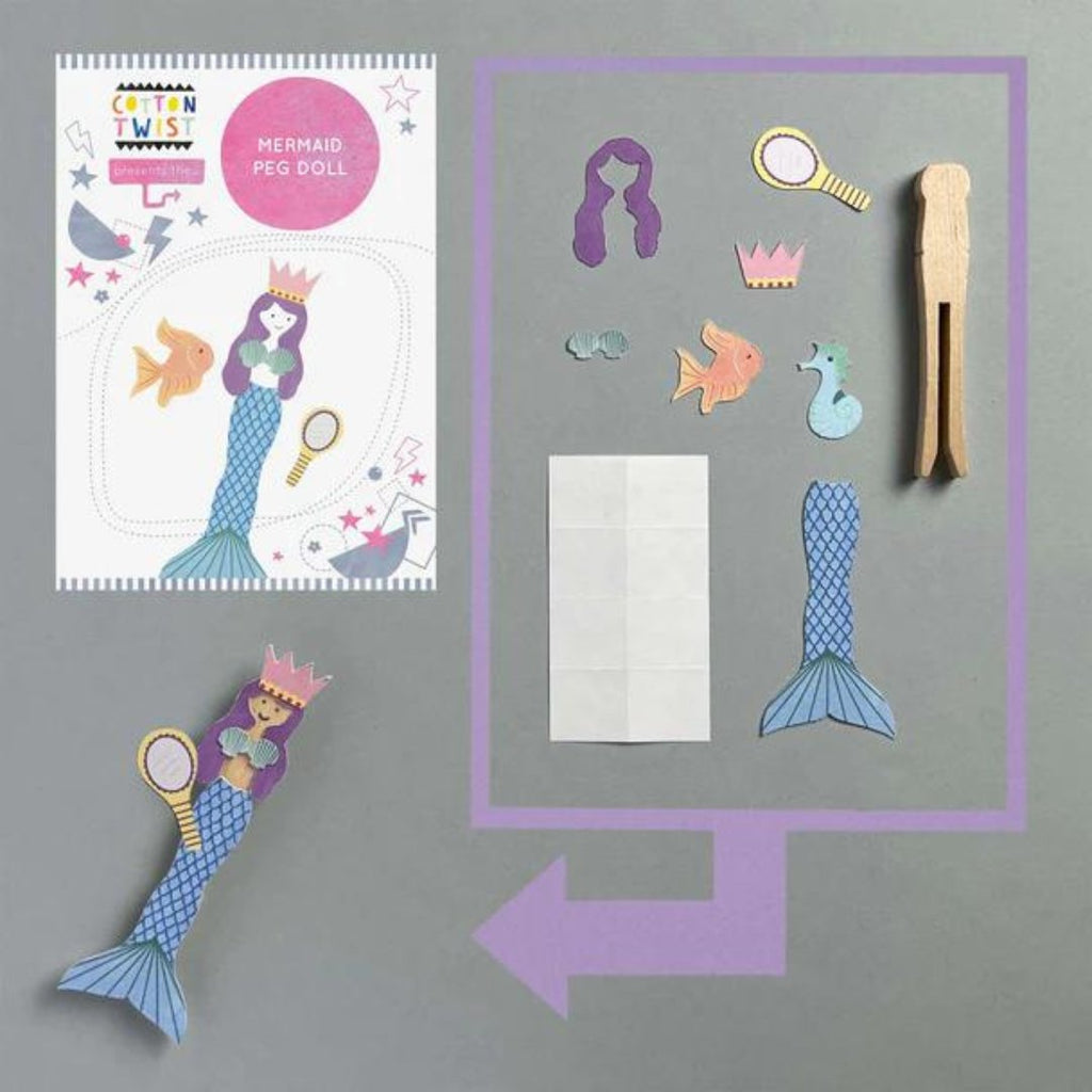 Cotton Twist: Make Your Own Mermaid Peg Doll - Acorn & Pip_Cotton Twist