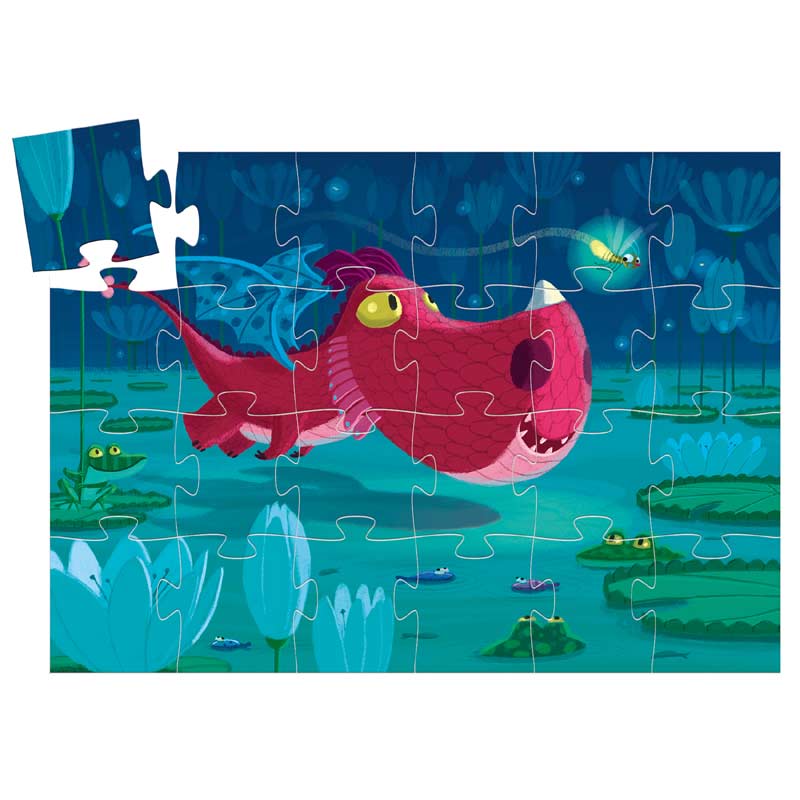 Djeco: Edmond The Dragon Puzzle 24 Pcs - Acorn & Pip_Djeco