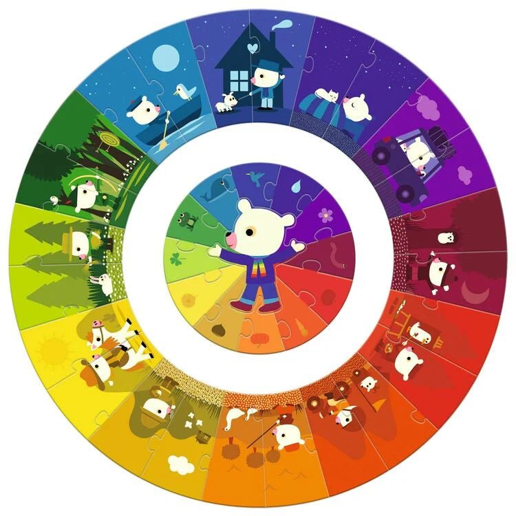 Djeco: Giant Puzzle - Colours - Acorn & Pip_Djeco