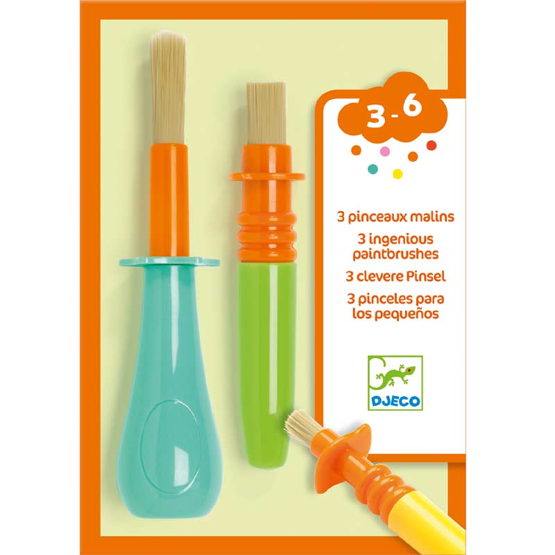 Djeco: My First Paintbrushes - 3 Pack - Acorn & Pip_Djeco