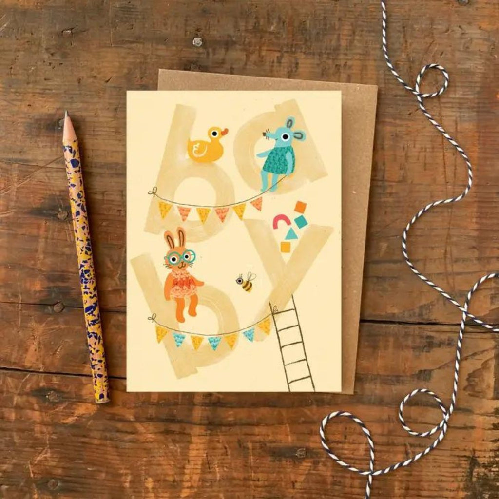 Emily Nash Illustration: New Baby Toys Card - Acorn & Pip_Emily Nash Illustration