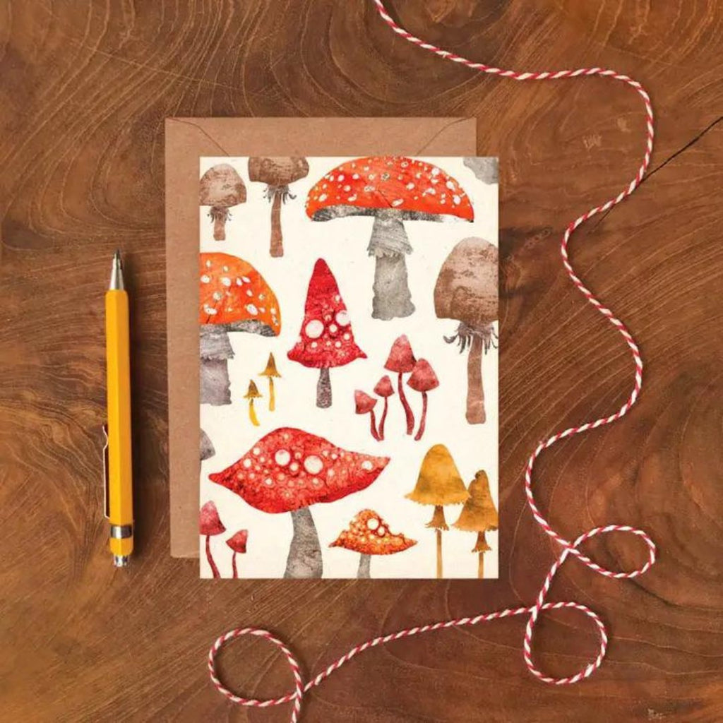Emily Nash Illustration: Toadstool Greeting Card - Acorn & Pip_Emily Nash Illustration