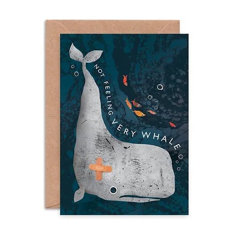 Emily Nash: Not Well Whale - Greeting Card - Acorn & Pip_Emily Nash Illustration