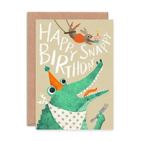 Emily Nash: Snappy Birthday Crocodile - Greeting Card - Acorn & Pip_Emily Nash Illustration