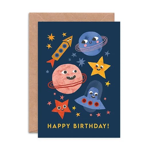 Emily Nash: Space Faces - Greeting Card - Acorn & Pip_Emily Nash Illustration