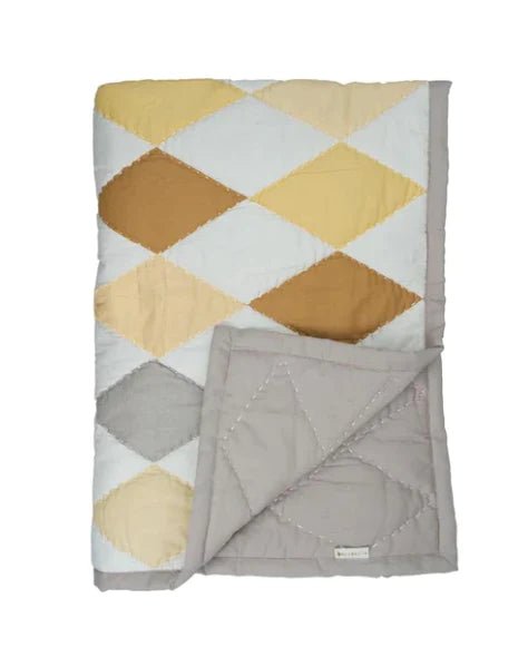 Fabelab: Patchwork Blanket - Yellow - Acorn & Pip_Fabelab