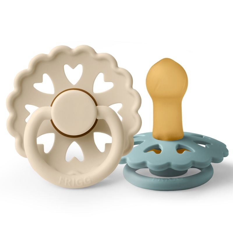 FRIGG: Fairytale Pacifier - Round Latex 2-Pack - The Ugly Duckling/Ole Lukoie - Size 2 - Acorn & Pip_Frigg