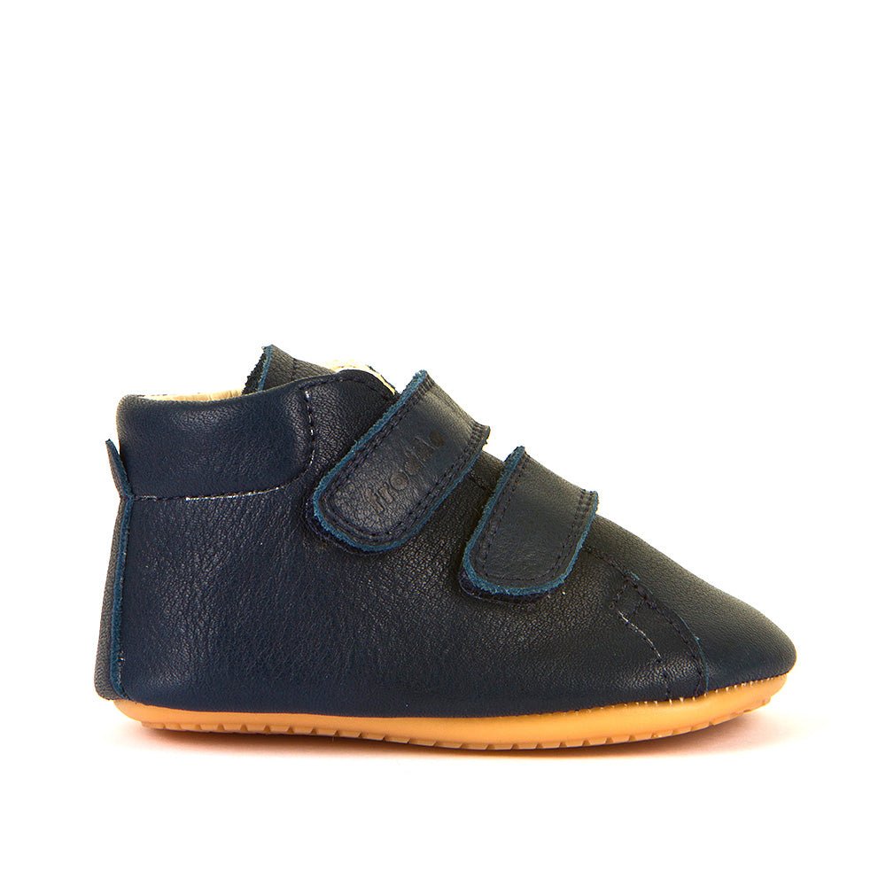 Froddo: Double Velcro Pre-Walker Shoes - Navy Blue Leather - Acorn & Pip_Froddo