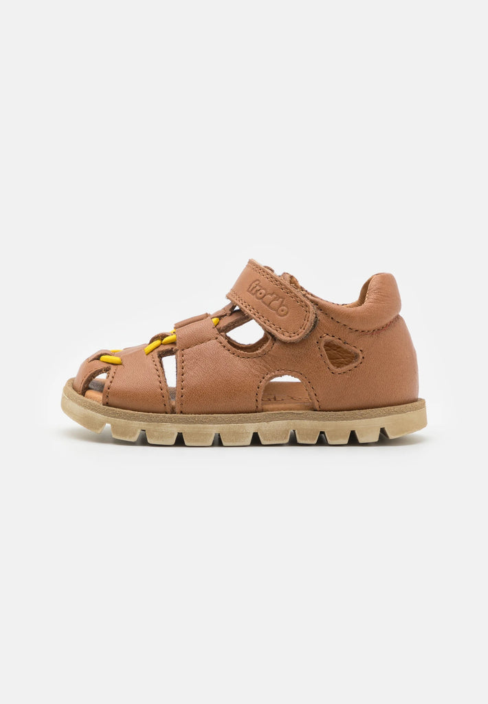Froddo: Keko Elasticated Boys Summer Sandals - Brown Leather - Acorn & Pip_Froddo