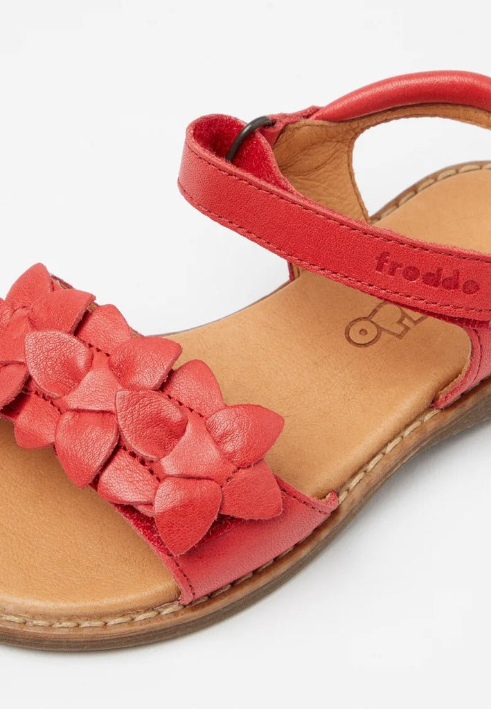 Froddo: Lore Flowers Girls Summer Sandals - Coral Leather - Acorn & Pip_Froddo