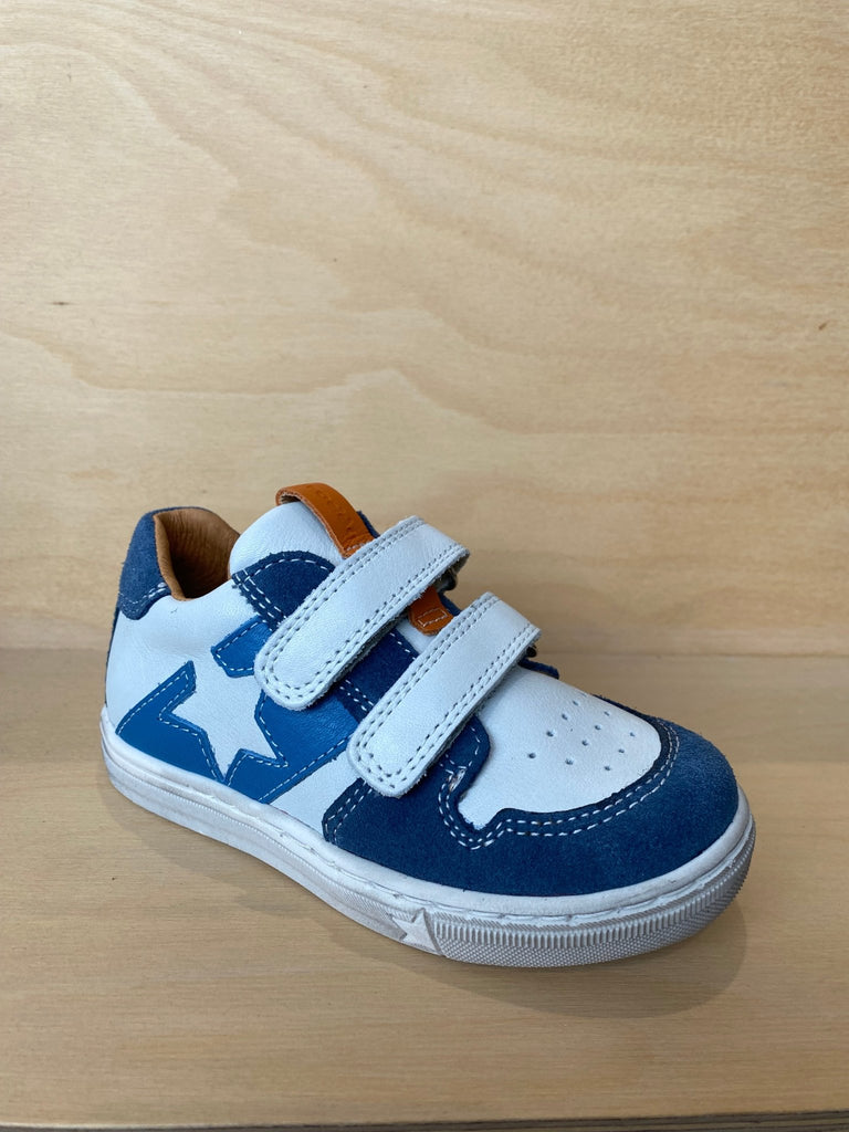 Froddo: Rosario White / Denim Double Velcro Sneakers - Acorn & Pip_Froddo