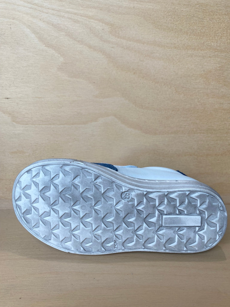 Froddo: Rosario White / Denim Double Velcro Sneakers - Acorn & Pip_Froddo