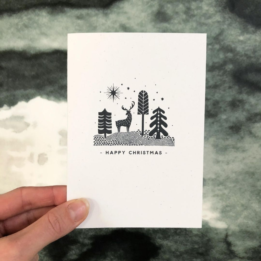 Happy Christmas Card with Christmas Decoration - Acorn & Pip_Acorn & Pip