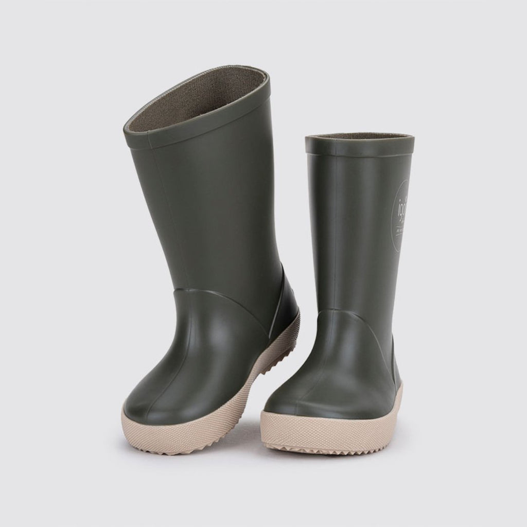 Igor: Splash Kids Rain Boots - Beige / Khaki - Acorn & Pip_Igor